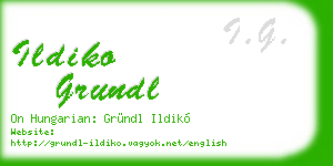 ildiko grundl business card