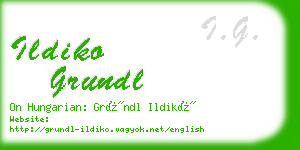 ildiko grundl business card